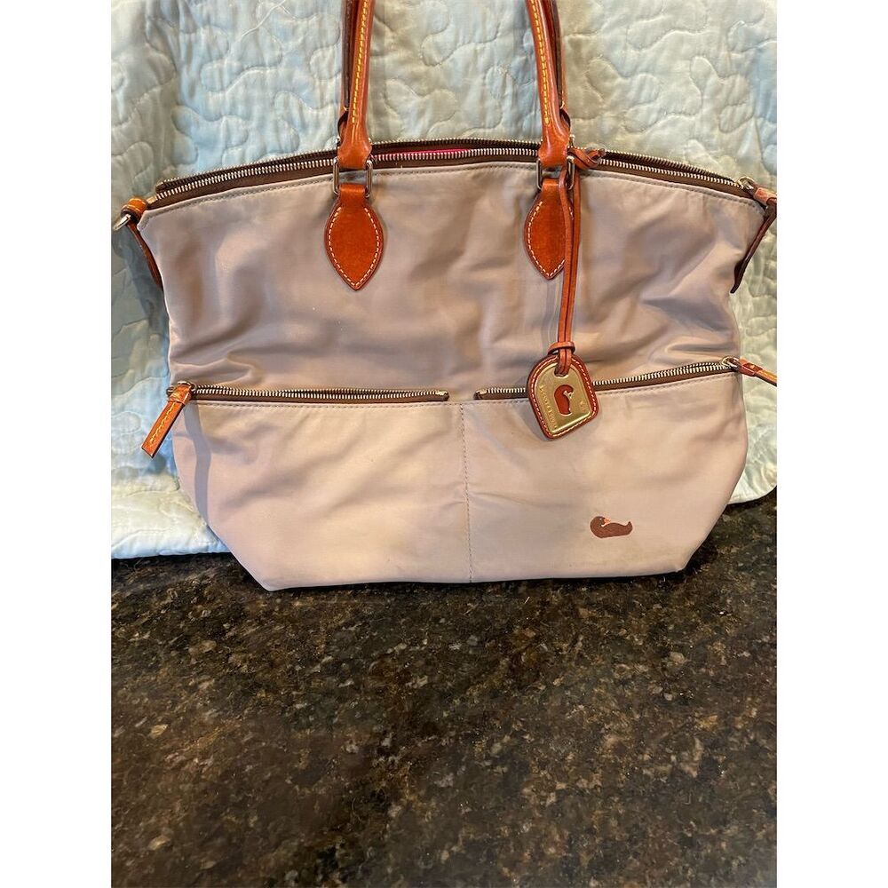 Dooney & Bourke Women's Gray Nylon Satchel Bag w/ Pockets